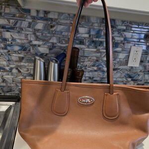 Coach Tan Leather Tote Bag